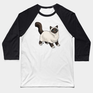 Cat - Birman - Seal Point Baseball T-Shirt